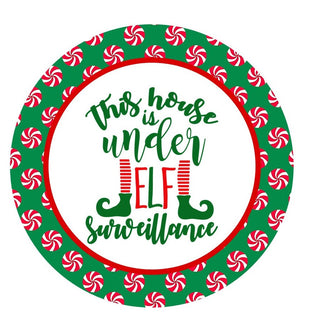 VINYL DECAL | THIS HOUSE IS UNDER ELF SURVEILLANCE | ELF | WINTER | CHRISTMAS