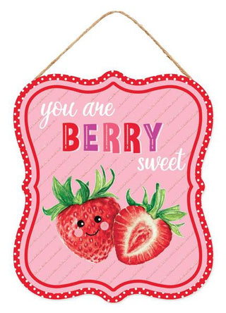 WREATH SIGN | YOU ARE BERRY SWEET | MDF | PINK/RED/GREEN | AP7852