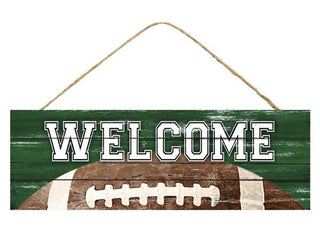 WREATH SIGN | 15"L X 5"H | WOOD SIGN | WELCOME FOOTBALL | AP807309