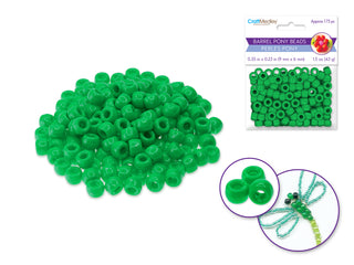 PONY BEADS | KELLY GREEN | HANGER | SUPPLIES