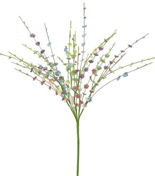 ACCENT DE COURONNE | Spray fleur/pépin en mousse 24"L | Multicolore pastel | ACCESSOIRES