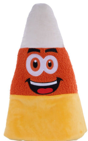 WREATH ATTACHMENT | 16"H Polyester Candy Corn W/Face | OR/YLW/WH | HH2035