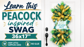 WREATH KIT | PEACOCK-BORN TO STAND OUT | TEAL/BLUE/GOLD | KIT032-26can