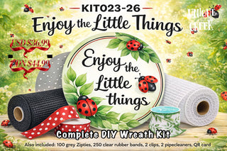 WREATH KIT | ENJOY THE LITTLE THINGS | LADY BUG | BLACK/WHITE/RED/GREEN| KIT023-26can