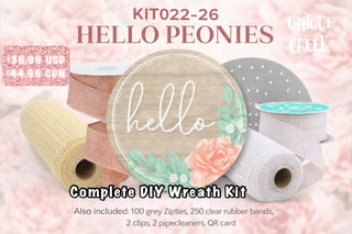 WREATH KIT | HELLO PEONY | NATURAL/PEACH/CREAM | KIT022-26can