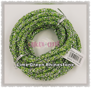 WREATH ACCENT | 15FT | DIAMOND ROLL | RHINESTONES | BLING ROPE | LIME GREEN/SILVER | ACCESSORIES | MC506630