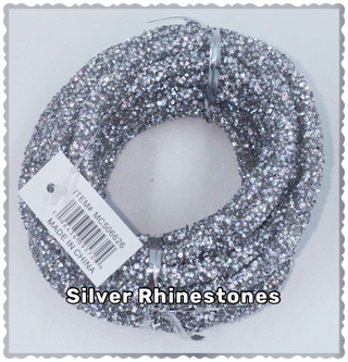 WREATH ACCENT | 15FT | DIAMOND ROLL | RHINESTONES | BLING ROPE | SILVER | ACCESSORIES | MC506626