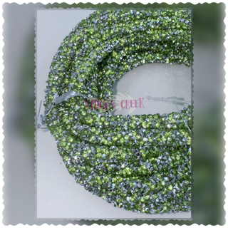 WREATH ACCENT | 15FT | DIAMOND ROLL | RHINESTONES | BLING ROPE | LIME GREEN/SILVER | ACCESSORIES | MC506630