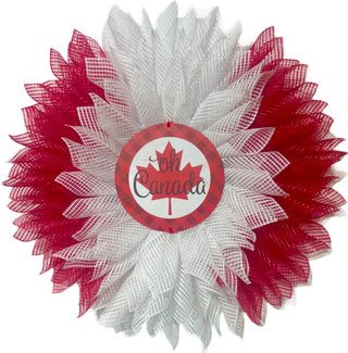 WREATH KIT  | FULL ROLL DECOMESH | PATRIOTIC OH CANADA FLOWER