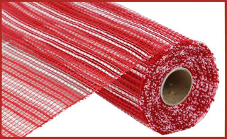 DÉCOMÈSH | 10,5"X10YD | LARGE RAYURE HORIZONTALE | ROUGE/BLANC | MAILLE