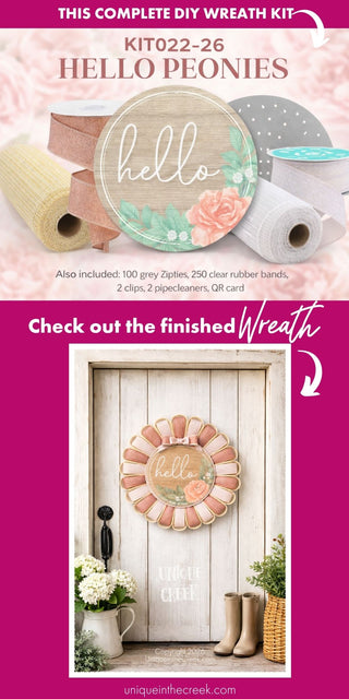 WREATH KIT | HELLO PEONY | NATURAL/PEACH/CREAM | KIT022-26can