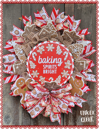 WREATH KIT  | DELUXED KIT | BAKING SPIRITS BRIGHT | GINGERBREAD | KIT164OV