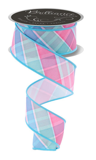 RIBBON | 1.5"X10YD BOLD PLAID | MULTI-PASTEL | LS1110YR
