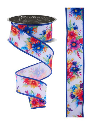 RIBBON | 1.5"X10YD | BRIGHT FLOWERS | BRIGHT MULTI COLOR | LS1174TA