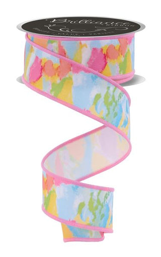 RIBBON | 1.5"X10YD | ABSTRACT PAINT | PASTEL COLORS | LS1179RX