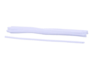 PIPE CLEANERS | 20"Lx6MM | CHENILLE STEMS | 50 PACK | WHITE | SUPPLIES | MA200227