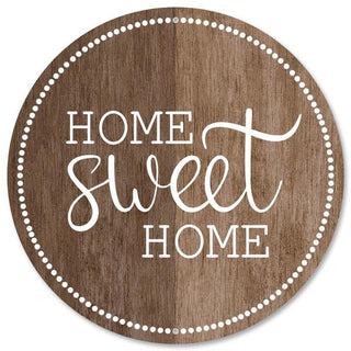 WREATH SIGN | 12" DIA | METAL SIGN | HOME SWEET HOME | MD0890
