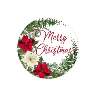WREATH SIGN | 8"DIA METAL SIGN | MERRY CHRISTMAS | MD0937