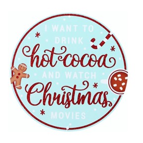 DIY WREATH KIT | GINGERBREAD COCOA/MOVIES KIT | ICE BLUE/RED/WHITE | KIT049GB-26CAN