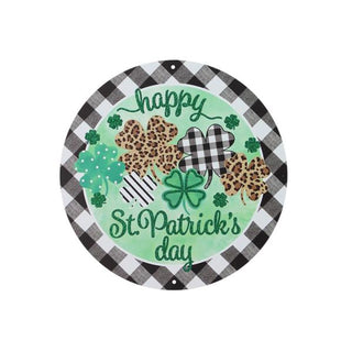 SIGNE DE COURONNE | 8"DIA | MÉTAL | JOYEUX JOUR DE SAINT-PATRICK