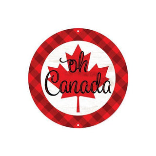 WREATH SIGN | 8"DIA | OH CANADA | EVERYDAY | PATRIOTIC