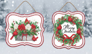 WREATH KIT | DOUBLE CARDINAL SWAG - GREENERY | SAGE/RED/WHITE | KIT042-26