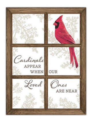 WREATH SIGN | 12.75"H X 9.5"L | CARDINALS | WINDOW SIGN | EVERYDAY | MD1248