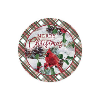 WREATH KIT  | CARDINAL PLAID | MERRY CHRISTMAS | GREEN/RED/WHITE | KIT162