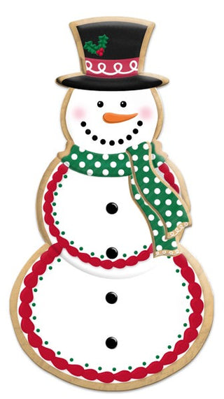 WREATH SIGN | 12"H METAL | Embossed Snowman Cookie Cutter | MD1494C2