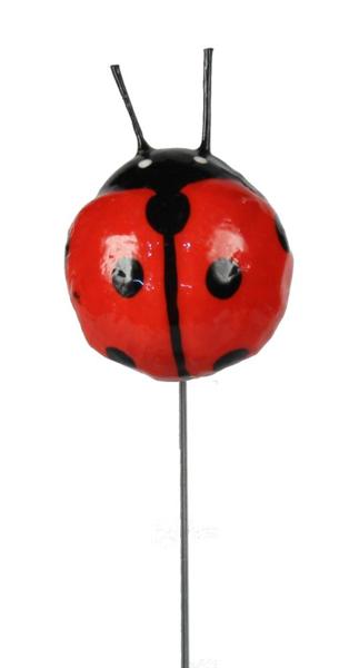 WREATH ACCENT | 30MM LADYBUG ON WIRE -12/BOX | RED/BLACK | MW955830