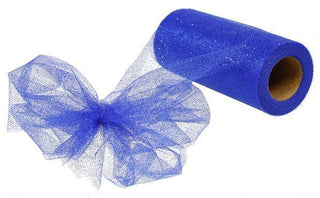 TULLE | 6"X25YD GLITTER | BLUE | SUPPLIES | RC127703