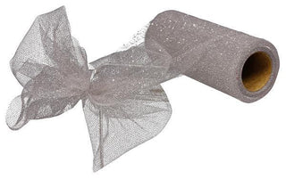 GLITTER TULLE | 6" X 25YD | SILVER | SUPPLIES | RC127726