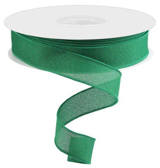 RIBBON | 1.5"X50YD | VALUE FAUX BURLAP | EMERALD GREEN | RC500006