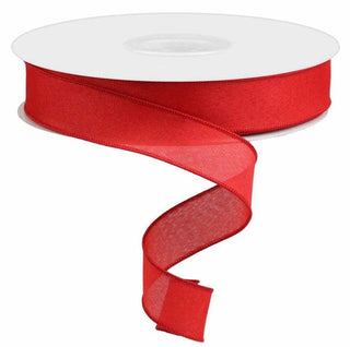 RIBBON | 1.5" x 50 yard | VALUE FAUX BURLAP | RED | RC500024