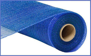 DECOMESH | 10"X10YD METALLIC MESH | PEACOCK BLUE W/ROYAL FOIL | RE1301MX