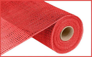 DECOMESH | 10"X10YD | DELUXE WIDE FOIL | RED W/RED FOIL | MESH | RE134124