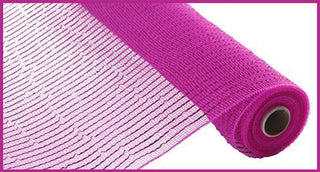 DECOMESH | 10"X10YD | WIDE FOIL | HOT PINK W/HOT PINK FOIL | MESH | RE136611