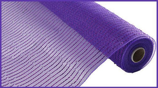 DECOMESH | 10"X10YD | WIDE FOIL | PURPLE W/PURPLE FOIL | MESH | RE136623