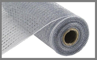 DECOMESH | 10"X10YD | WIDE FOIL | SILVER W/SILVER FOIL | MESH |  RE136626