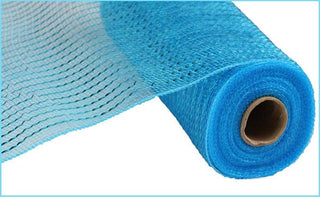 DECOMESH | 10" X 10 YD | WIDE FOIL | TURQUOISE / TURQUOISE FOIL | MESH | RE136644