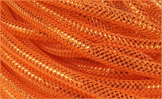 WREATH ACCENT | 8MMX30YD DECOTUBING W/FOIL | ORANGE | FLEX TUBE | RE300448