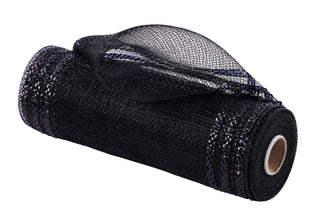 DECOMESH | 10" x 10yd | BLACK/BLACK MET. FOIL | WIDE BORDER MESH | RE850202