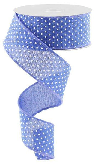 RIBBON | 1.5"X10YD | RAISED SWISS DOTS | ON ROYAL | ROYAL BLUE/WHITE | RG0165125