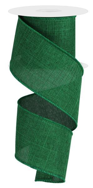 RIBBON | 2.5"X10YD | ROYAL BURLAP | EMERALD GREEN | RG127906