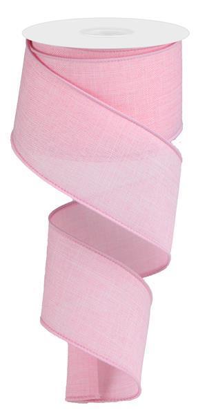 RIBBON | 2.5" X 10YD | ROYAL | BURLAP | LIGHT PINK | RG127915