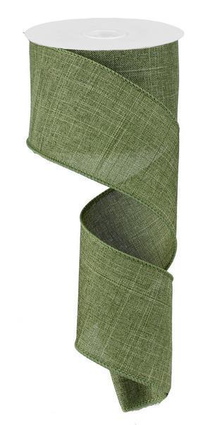 RIBBON | 2.5" X 10YD | ROYAL | BURLAP | FERN GREEN | RG12792Y