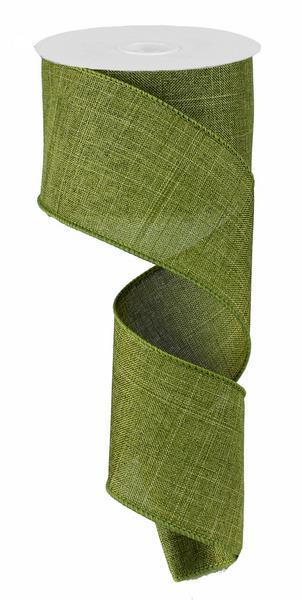 RIBBON | 2.5" X 10YD | ROYAL | BURLAP | MOSS GREEN | RG127952