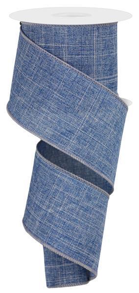 RIBBON | 2.5"X10YD | ROYAL BURLAP | DENIM BLUE | RG127965