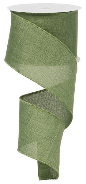 RIBBON | 2.5"X10YD | ROYAL BURLAP | CLOVER GREEN | RG1279AM