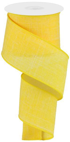 RUBAN | 2,5"X10YD | JUTE ROYALE | JAUNE FONCÉ